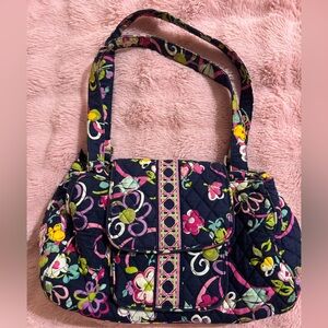Vera Bradley Navy Floral Hand Bag